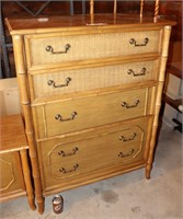 Broyhill Rattan & Faux Bamboo Chest of Drawers