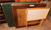 2 Vintage Card Tables & Dry Erase Table