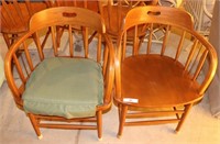 Vintage Boling Chair Co. Oak Firehouse Chair