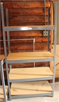 4 Tier Metal & Wood Storage Shelf