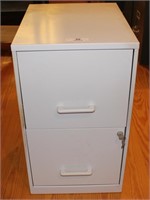 Metal 2 Drawer File Cabinet w/ Key - A