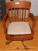 Antique Bankers/Lawyers Rolling Swivel Chair