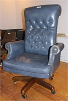 Taylor Chair Co.Tufted Blue Executive Chair