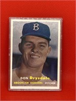 1957 Topps #18 Don Drysdale (R) (HOF)