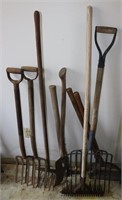 Antique Pitch Forks & Garden Tools