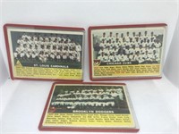 (3) 1956 Topps Team Cards - #11, #135, #166,