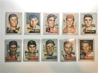 (10) 1953 Topps Baseball Cards