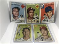 (5) 1954 Topps Baseball Cards