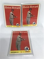 (3) 1958 Topps Baseball - #275 Elston Howard