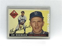 1955 Topps Baseball Card- #195 Ed Roebuck (R)