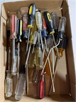 Box various sized screwdrivers