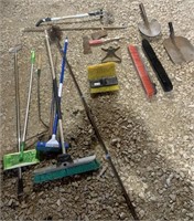 Pile tools - brushes, chimney brush, scraper