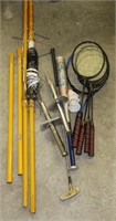 Full Badminton Set, Baseball Bat, & Putter
