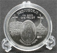 1 oz Miraculous Medjugorje 999 Silver Round