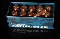 Lot of 10 x 99.9% Copper 1 oz 0.45 Bullets in Box