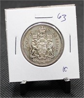 1963 Canadian 50-Cent 80% Silver $0.50