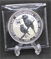 1999 1 oz Australian Kookaburra 999 Silver Coin