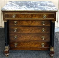 Vintage Neoclassical 4-Drawer Bachelor's Chest.