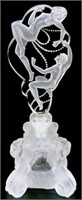 Signed R. Lalique Perfume Bottle with Nudes