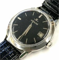Black Dial Vintage LeCoultre Watch with Date.