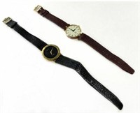 Lot of 2 Gucci Men's Watches with Lizard Bands.