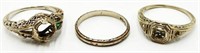 Three 18K White Gold Antique Ring Settings / Ring.
