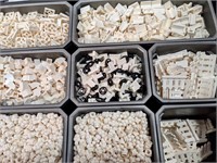 LEGO - Misc Bulk Lot of White Pieces w/ Husky Case