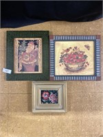 Three Primitive Framed Pictures.