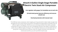 Air Compressor - Hitachi dual tank