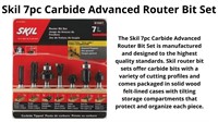 Skil 7pc Carbide Advanced Router Bit Set
