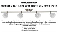 Hampton Bay 4-Light Satin Nick LED Fixed Track