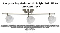 Hampton Bay 3-Light Satin Nick LED Fixed Track