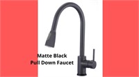 Kitchen Faucet - Matte Black 8-11/16" x 15-3/4" Pu