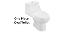 1-PC. dual flush Oval Toilet w/ soft close seat