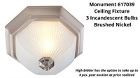 Monument Ceiling Fixture 
Brushed Nickel