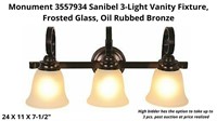3-Light Vanity Fixture- Oil Rubbed Bronze