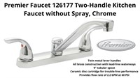 Two-Handle Kitchen Faucet wo Spray, Chrome