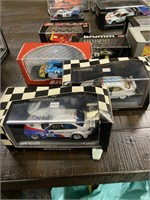 5 Collectible Diecast Cars in Cases