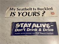 Lot of 2 Vintage Bumper Stickers