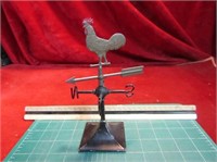 Vintage Cast Miniature Rooster Weathervane.