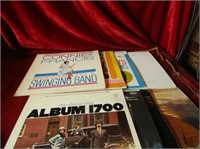 (10)Vintage Vinyl LP music Records.