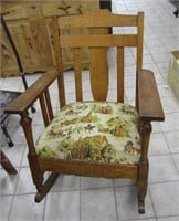 Quarter sawn oak rocking chair.