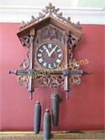 CUCKOO CLOCK; 3 WEIGHTS; COMPLETE; TESTED