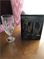 Four Godinger Milano Crystal Goblets