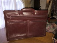 Vintage Burgundy Leather Briefcase