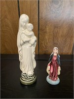 Vintage Ceramic & Resin Virgin Mary