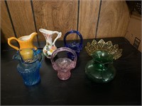 Assortment of Colored Glass & Ceramic