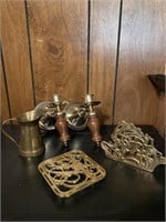Assorted Collection of Brass & Plated Items