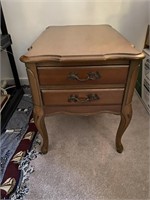 Vintage Mahogany Side Table w/ Two Drawers