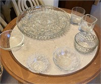 Assorted Collection of Cut & Pressed Glass Items